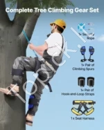 Reguliuojamo aukščio medžių laipiojimo smaigaliai su saugos diržu, iki 159 kg - Image 3