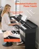 Skaitmeninis pianinas su 88 pilno svorio klavišais, baldiniu stovu ir 3 pedalais - Image 2