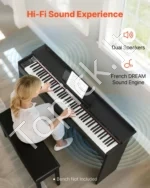 Skaitmeninis pianinas su 88 pilno svorio klavišais, baldiniu stovu ir 3 pedalais - Image 3
