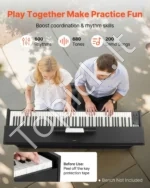 Skaitmeninis pianinas su 88 pilno svorio klavišais, baldiniu stovu ir 3 pedalais - Image 4