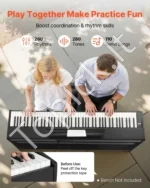 Skaitmeninis pianinas su 88 pilno svorio klavišais, baldiniu stovu ir įrašymo funkcija - Image 4