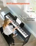 Skaitmeninis pianinas su 88 pilno svorio klavišais, baldiniu stovu ir įrašymo funkcija - Image 3