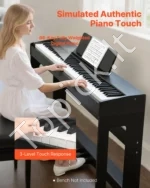 Skaitmeninis pianinas su 88 pilno svorio klavišais, baldiniu stovu ir įrašymo funkcija - Image 2