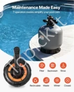 Smėlio filtravimo sistema, 609,6 mm (24 colių), 246,1 l/min, su 7 eigų vožtuvu - Image 3