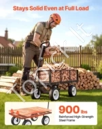 Sodo vežimėlis 408,2 kg, sunkiasvoris plieninis ūkinis vežimėlis su 25,4 cm padangomis - Image 2