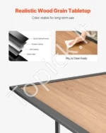 Stačiakampis lauko valgomojo stalas, 150 cm, 4–6 asmenims (ruda medžio imitacija) - Image 3