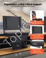 Sulankstoma stadiono kėdė su nugaros atrama ir storasluoksniu paminkštinimu - Image 2