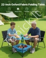 Sulankstomas kempingo stalas su 4 puodelių laikikliais  - Image 2