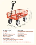 Sustiprintas sodo vežimėlis 408,2 kg, su 25,4 cm padangomis - Image 7