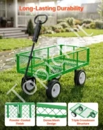 Sustiprintas sodo vežimėlis 408,2 kg, su 25,4 cm padangomis, Žalia - Image 3