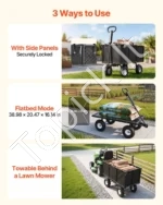 Sustiprintas sodo vežimėlis 544,3 kg, su 25,4 cm padangomis - Image 4
