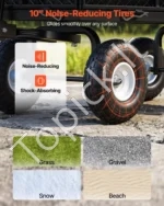 Sustiprintas sodo vežimėlis 544,3 kg, su 25,4 cm padangomis - Image 3