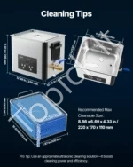 Ultragarsinė valymo mašina, 10 l, skaitmeninis valdymas, 240 W, su krepšeliu - Image 7