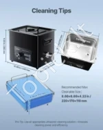 Ultragarsinė valymo mašina, 10 l, su mechaniniu valdymu ir krepšeliu - Image 7