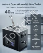 Ultragarsinė valymo mašina, 10 l, su mechaniniu valdymu ir krepšeliu - Image 2
