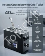 Ultragarsinė valymo mašina, 6 l, su mechaniniu valdymu ir krepšeliu - Image 2