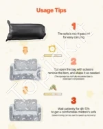 Vaikiška sofa du viename, sulankstomas minkštas fotelis su porankiais, tamsoje šviečiantis raštas, pilka - Image 7