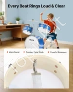 Vaikiškas 3 dalių būgnų komplektas, 35 cm bosinis būgnas, mėlynas - Image 4