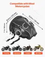 Vandeniui atsparus motociklo krepšys ant galinės sėdynės, 10 L - Image 2