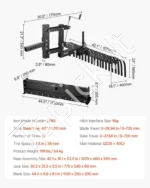 Vienos ašies prikabinamas landšafto grėblys, 1070 mm pločio vejos ir akmenų tvarkymo įrenginis - Image 6