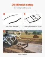 Vilkis akėčios-lygintuvas 188 cm, prikabinamas kelio lygintuvas keturračiams ir traktoriams iš pramoninio plieno - Image 6