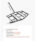 Vilkis akėčios-lygintuvas 215 cm, prikabinamas kelio lygintuvas keturračiams ir traktoriams iš pramoninio plieno - Image 6