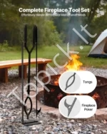 Židinio įrankių rinkinys, 3 dalių su stovu - Image 2