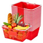 Pirkinių krepšelių rinkinys, 20 vnt., 21 l, raudona spalva