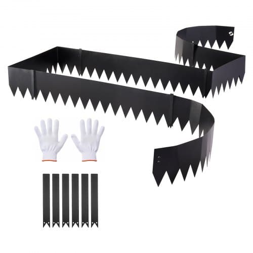 de2FDXGJSPZ40X8IJB0A2001V02Fgoods_img-v12Fmetal-edging-m100-1.2.jpg Cinkuoto plieno vejos ir daržo apvadai, 6 vnt., 101,6 x 20,3 cm (juodi) - Image 1