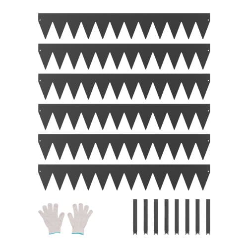 de2FDXGJSPZ6PCS43GBE4V02Fgoods_img-v32Flandscape-edging-m100-1.2.jpg Cinkuoto plieno sodo apvadai, 6 vnt., 101,6 x 15,2 cm (juodi) - Image 1