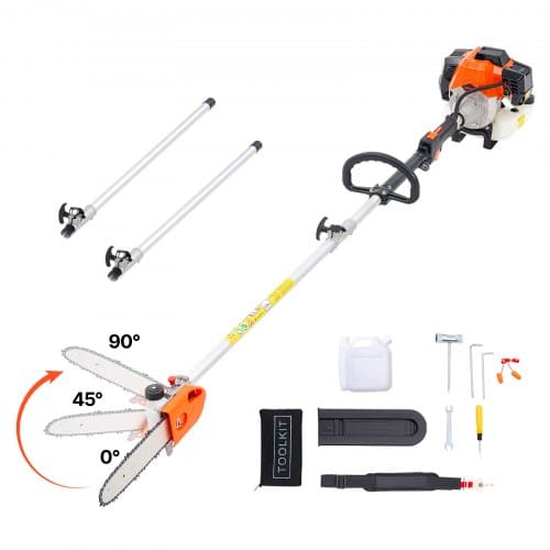 de2FECCYJCS10INCBN4B0002V02Fgoods_img-v22Fpole-saw-m100-1.2.jpg Benzininis aukštapjovė-genėtuvas su besisukančia galvute, 43 cm³, 2-taktis, 25,4 cm pjovimo juosta - Image 1