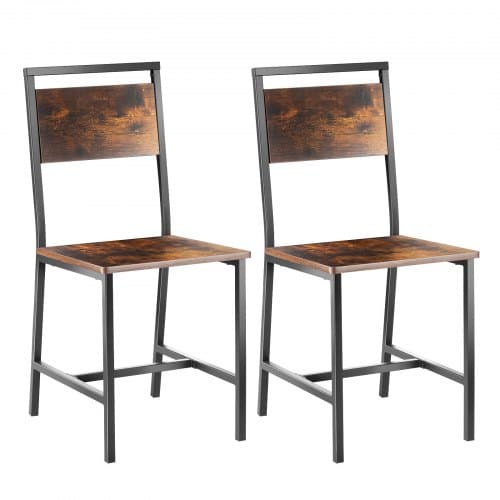 de2FJSCYXCFGPYXCNOWC5001V02Fgoods_img-v22Fmetal-dining-chairs-m100-1.2.jpg Valgomojo kėdės su medžio apdaila ir metaliniu rėmu, 2 vnt. komplektas, Modern Farmhouse stiliaus - Image 1