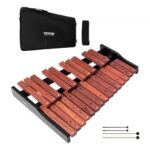 Medinis profesionalus ksilofonas (Glockenspiel), 25 natos, su 4 lazdelėmis ir krepšiu