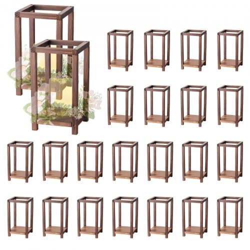 de2FMZHLDLDLZS10SMDJ9001V02Fgoods_img-v22Fwedding-lantern-m100-1.2.jpg Mediniai dekoratyviniai rudi žibintai vestuvių stalams ir kaimiško stiliaus dekorui, 14x14x25,5 cm, 24 vnt. - Image 1
