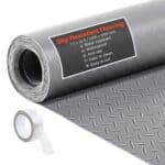 Guminė garažo grindų danga, 2,28 x 6,1 m PVC rulonas su deimantiniu raštu, 2,2 mm