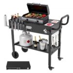 Lauko kepsninės vežimėlis ir paruošimo stalas, 787 x 432 mm stalviršis