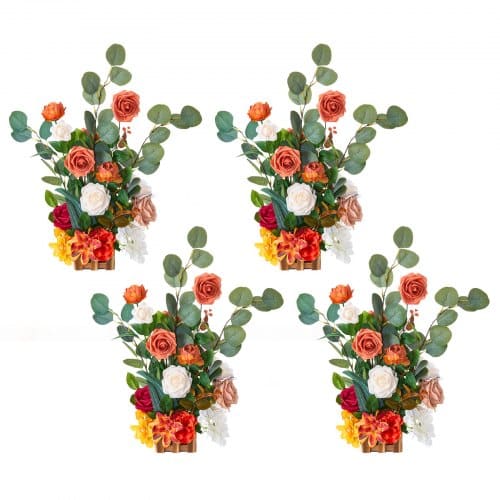 de2FZSHQDLSCS175RY2Y4001V02Fgoods_img-v12Fflower-balls-centerpiece-m100-1.2.jpg Prabangi dirbtinių gėlių kompozicija vestuvių dekoracijoms, 4 vnt., 45x25x25 cm, Orange - Image 1