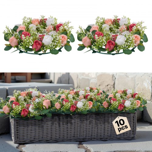 de2FZSHQHXFSBS14A840T001V02Fgoods_img-v12Fflower-balls-centerpiece-m100-1.2.jpg Dirbtinių rožių gėlių žiedai vestuvių dekoracijoms ir stalo kompozicijoms, 34x34x9 cm, 10 vnt. - Image 1