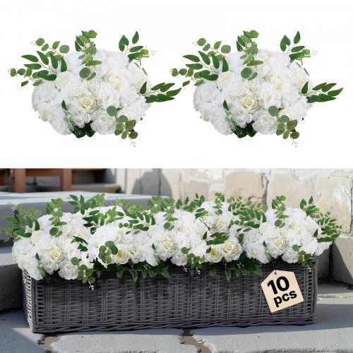 de2FZSHQQXBS177IOA155001V02Fgoods_img-v22Fflower-balls-centerpiece-m100-1.2.jpg Dirbtinių baltų rožių gėlių pusrutuliai vestuvių dekoracijoms ir stalų stendams, 45x18 cm, 10 vnt. - Image 1