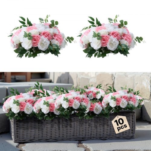 de2FZSHQQXFSBS17NNCLH001V02Fgoods_img-v22Fflower-balls-centerpiece-m100-1.2.jpg Dirbtinių gėlių pusrutuliai vestuvių dekoracijoms ir stalų stendams, 45x27 cm, 10 vnt. - Image 1