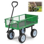 Sustiprintas sodo vežimėlis-kėdutė, du viename 226,8 kg, su 25,4 cm padangomis, Žalia