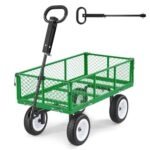 Sustiprintas sodo vežimėlis 408,2 kg, su 25,4 cm padangomis, Žalia
