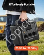 Nešiojama elektros energijos stotelė, 1200W, 806Wh LiFePO4 akumuliatorius - Image 5