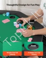 1170 mm aštuonkampis sulankstomas pokerio stalas 8 žaidėjams - Image 5