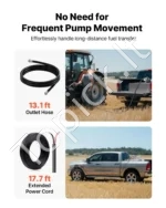 12 V DC kuro perkėlimo siurblys su automatiniu pistoletu (57 l/min, 1/3 AG) - Image 5