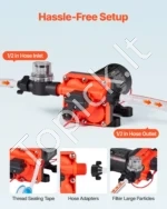 12V DC savisiurbis diafragminis vandens siurblys, 18,9 l/min, 70 PSI - Image 4