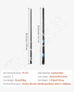 1473,2 mm anglies pluošto biliardo lazda – tikslumui ir profesionaliam žaidimui - Image 7