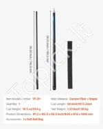 1473,2 mm surenkama Jump-Break biliardo lazda - Image 7
