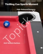 183 cm nešiojamas biliardo stalas su reguliuojamomis kojomis - Image 3
