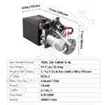 4 l hidraulinis energijos blokas, dvigubo veikimo, 12 V DC - Image 7